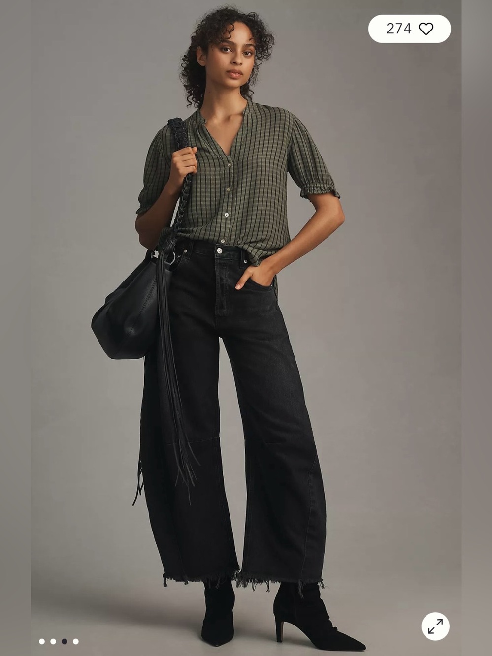 Cloth & Stone Puff-Sleeve Linen Buttondown Top - Picture 3 of 7